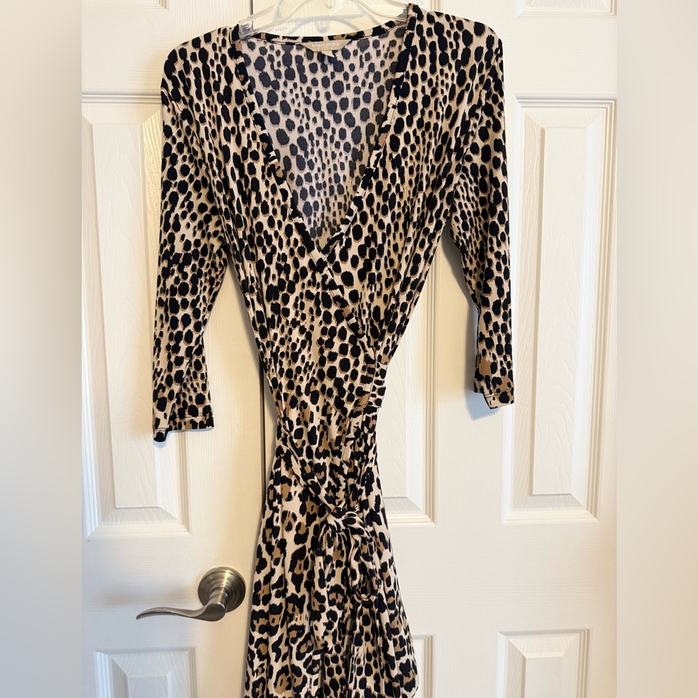 Banana Republic Animal Print Wrap Dress